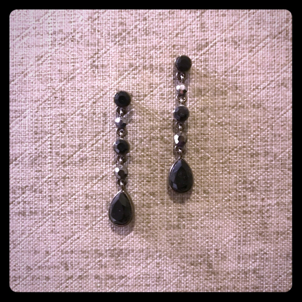 Black Drop Earrings